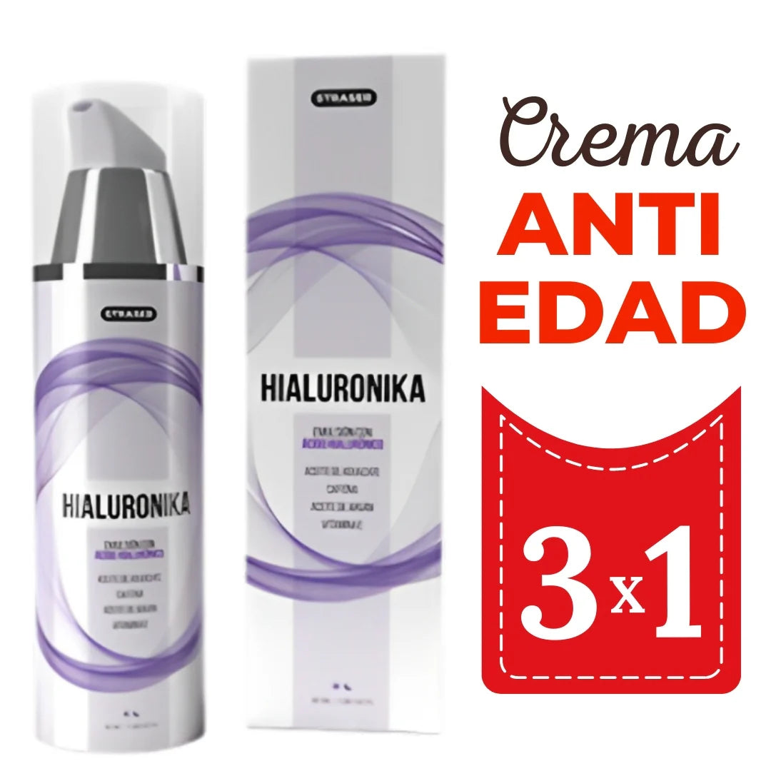 Crema Rejuvenecedora Anti Arrugas Hialuronika™️ | (3X1 + Envío GRATIS)